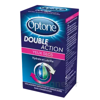 Optone Double Action Solution Oculaire Yeux Secs Fl/10ml à Veauche